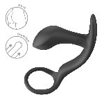 Анальна пробка з ерекційним кільцем Fun Factory BOOTIE RING Black (м'яте паковання!!!) - мініатюра 7