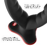 Подвійний фалоімітатор Fun Factory RYDE black (м'яте паковання!!!) - мініатюра 5