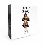 Прозорий халатик з пір'ям Art of Sex Naomi чорний L-2XL - мініатюра 3