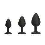 Набір силіконових анальних пробок BMS Roses Til’ Dawn Silicone Anal Plug Kit (пошкоджене паковання!!!) - мініатюра 1
