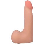 Фалоімітатор Doc Johnson The Realistic Cock ULTRASKYN 7 Inch with Balls Vanilla (м'яте паковання!!!) - мініатюра 3