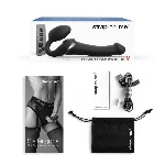 Безремінний вібрострапон з вакуумною стимуляцією Strap-On-Me MULTI ORGASM Black XL (м'яте паковання!!!) - мініатюра 8