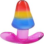 Набір анальних пробок Doc Johnson Crystal Jellies - Anal Trainer Set - Rainbow (м'яте паковання!!!) - мініатюра 4