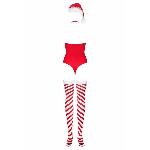 Боді Obsessive Kissmas teddy red L/XL (м'ята упаковка!!!) - мініатюра 5