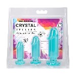 Набір анальних пробок Doc Johnson Crystal Jellies - Anal Starter Kit Teal (м'ятий та без вставки!!!) - мініатюра 5