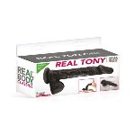 Фалоімітатор Real Body — Real Tony Black, TPE, діаметр 3,5 см (надірване паковання!!!) - мініатюра 4