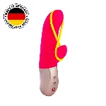 Мінівібратор-кролик зі стимулювальною стрічкою Fun Factory AMORINO pink/neon yellow (м'яте паковання!!!) - мініатюра 1