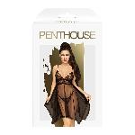 Бебі-дол з ажурним бралетом та асиметричним подолом Penthouse - Naughty Doll Black M/L - мініатюра 3