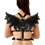 Жіноча портупея Art of Sex - Wings чорна L-2XL, екошкіра - мініатюра 1