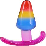Набір анальних пробок Doc Johnson Crystal Jellies - Anal Trainer Set - Rainbow (м'яте паковання!!!) - мініатюра 3