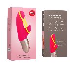 Мінівібратор-кролик зі стимулювальною стрічкою Fun Factory AMORINO pink/neon yellow (м'яте паковання!!!) - мініатюра 6