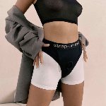 Трусики-бразиліана з фіксацією дилдо Strap-On-Me Harness Lingerie Idole – L – Black, високі - мініатюра 7