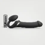 Безремінний вібрострапон з вакуумною стимуляцією Strap-On-Me MULTI ORGASM Black XL (м'яте паковання!!!) - мініатюра 1
