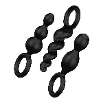 Набор анальных игрушек Satisfyer Plugs black (set of 3) - Booty Call  (м'яте паковання!!!) - мініатюра 1