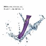 Смартвібратор Zalo — Queen Twilight Purple, пульсівна перлина, кристал Swarovski - мініатюра 4
