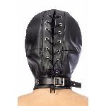 Капюшон з кляпом для БДСМ Fetish Tentation BDSM hood in leatherette with removable gag - мініатюра 2