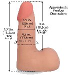 Фалоімітатор Doc Johnson The Realistic Cock ULTRASKYN - 5" with Balls Vanilla (надрив паковання!!!) - мініатюра 6