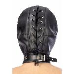 Капюшон для БДСМ Fetish Tentation Closed BDSM hood in leatherette - мініатюра 2