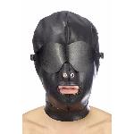 Капюшон для БДСМ зі знімною маскою Fetish Tentation BDSM hood in leatherette with removable mask - мініатюра 1