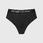 Трусики-бразиліана з фіксацією дилдо Strap-On-Me Harness Lingerie Idole – XS – Black, високі - мініатюра 1