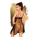 Бебі-дол з ажурним бралетом та асиметричним подолом Penthouse - Naughty Doll Black S/M - мініатюра 4