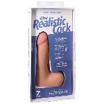 Фалоімітатор Doc Johnson The Realistic Cock ULTRASKYN 7 Inch with Balls Vanilla (м'яте паковання!!!) - мініатюра 9