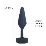 Анальна пробка Lux Active Twist Plug Small Blue (м'яте паковання!!!) - мініатюра 5