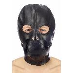Капюшон з кляпом для БДСМ Fetish Tentation BDSM hood in leatherette with removable gag - мініатюра 1