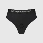 Трусики-бразиліана з фіксацією дилдо Strap-On-Me Harness Lingerie Idole – XL – Black, високі - мініатюра 1