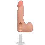 Фалоімітатор Doc Johnson The Realistic Cock ULTRASKYN 7 Inch with Balls Vanilla (м'яте паковання!!!) - мініатюра 7