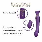 Смартвібратор Zalo — Queen Twilight Purple, пульсівна перлина, кристал Swarovski - мініатюра 3