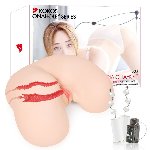 Мастурбатор Kokos 003 Maria ONAHOLE Real Hips 2WayPlus з вібрацією та масажем (м'яте паковання!!!) - мініатюра 7