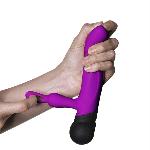 Вібратор з обертанням стовбура Adrien Lastic Mini Bonnie з петелькою для пальчика - мініатюра 3