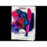 Анальні кульки Alive Triball Blue, силікон, макс. діаметр 2 см - мініатюра 2