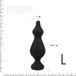 Анальна пробка Adrien Lastic Amuse Big Black (L) з двома переходами, макс. діаметр 4,4 см - мініатюра 4