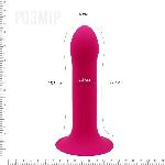 Дилдо з присоскою Adrien Lastic Hitsens 2 Pink, відмінно для страпона, макс. діам. 4см, довж. 16,7см - мініатюра 2