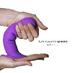 Дилдо з присоскою Adrien Lastic Hitsens 3 Purple, відмінно для страпона, діам. 4,1см, довжина 18,2см - мініатюра 3