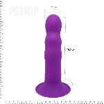 Дилдо з присоскою Adrien Lastic Hitsens 3 Purple, відмінно для страпона, діам. 4,1см, довжина 18,2см - мініатюра 2