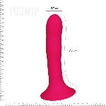 Дилдо з присоскою Adrien Lastic Hitsens 4 Pink, відмінно для страпона, діаметр 3,7см, довжина 17,8см - мініатюра 2