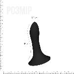 Дилдо з присоскою Adrien Lastic Hitsens 5 Black, відмінно для страпона, діаметр 2,4 см, довжина 13см - мініатюра 2