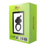 Ерекційне віброкільце Adrien Lastic Lingus Black з язичком і щіточкою для стимуляції клітора - мініатюра 6