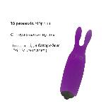 Віброкуля Adrien Lastic Pocket Vibe Rabbit Purple зі стимулювальними вушками - мініатюра 4