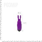 Віброкуля Adrien Lastic Pocket Vibe Rabbit Purple зі стимулювальними вушками - мініатюра 5