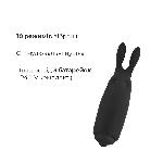 Віброкуля Adrien Lastic Pocket Vibe Rabbit Black зі стимулювальними вушками - мініатюра 4