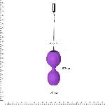 Вагінальні кульки з вібрацією Adrien Lastic Kegel Vibe Purple, діаметр 3,7 см - мініатюра 2