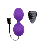 Вагінальні кульки з вібрацією Adrien Lastic Kegel Vibe Purple, діаметр 3,7 см - мініатюра 1