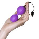 Вагінальні кульки з вібрацією Adrien Lastic Kegel Vibe Purple, діаметр 3,7 см - мініатюра 4