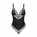 Тедді Obsessive Lobellis teddy, XL/2XL, чорне, ліф з м’якою чашкою, відкрита спина, низ-стрінги - мініатюра 6