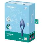 Ерекційне смарт-віброкільце ласо з регулюванням розміру Satisfyer Bullseye Blue - мініатюра 2