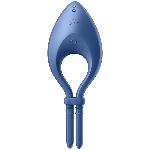 Ерекційне смарт-віброкільце ласо з регулюванням розміру Satisfyer Bullseye Blue - мініатюра 3